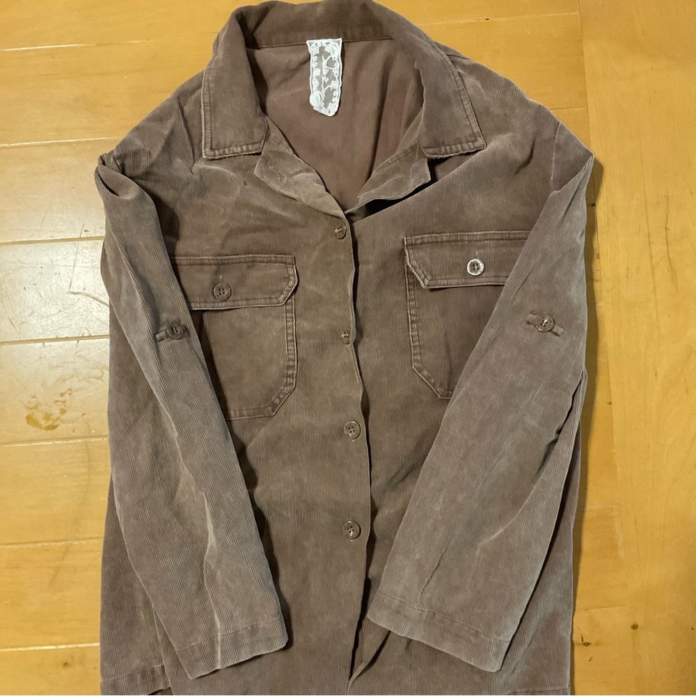 Sadie & Sage Brown Corduroy Jacket / Shacket size M/L